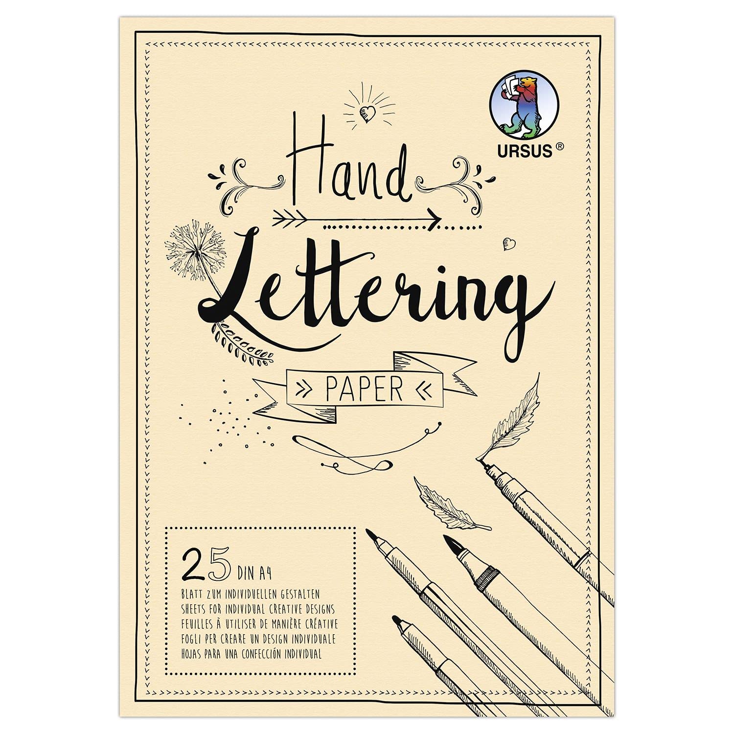 ursus-24929210-handlettering-paper-creme-din-a5-210-g-qm-25-blatt image 2