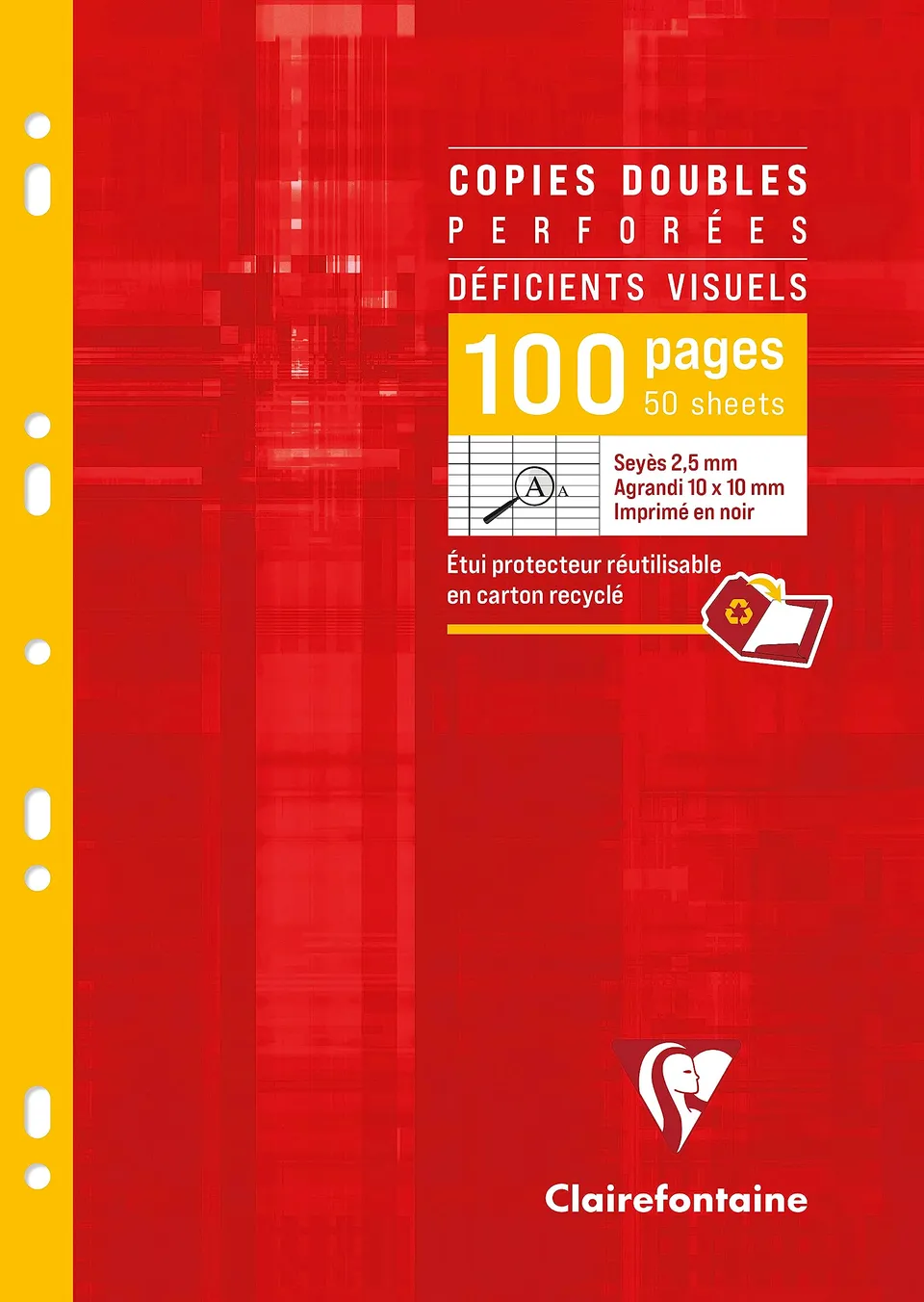clairefontaine-4729c-kanzleib-gen-a4-seyes-gelocht-96-blatt-wei-90g image 1