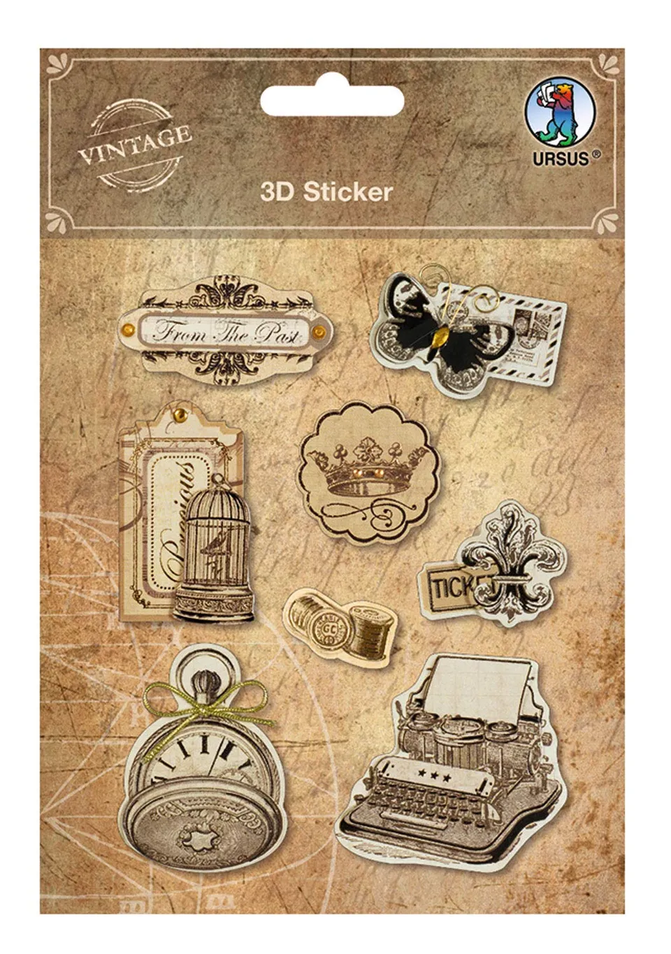 ursus-40540004-3d-sticker-good-times-vintage-selbstklebend-f-r-karten-scrapbooki image 1