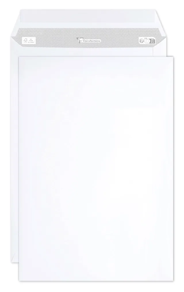 clairefontaine-8050c-versandtaschen-c4-229x324-mm-selbstklebend-90-g-250-st-ck-w image 1