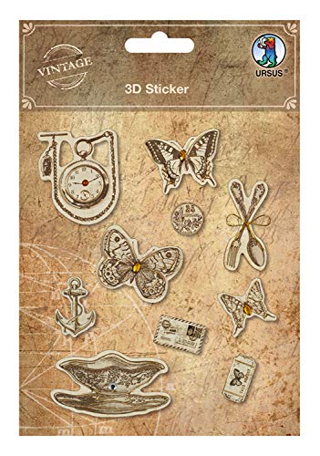 ursus-40540003-3d-sticker-butterfly-vintage-selbstklebend image 2