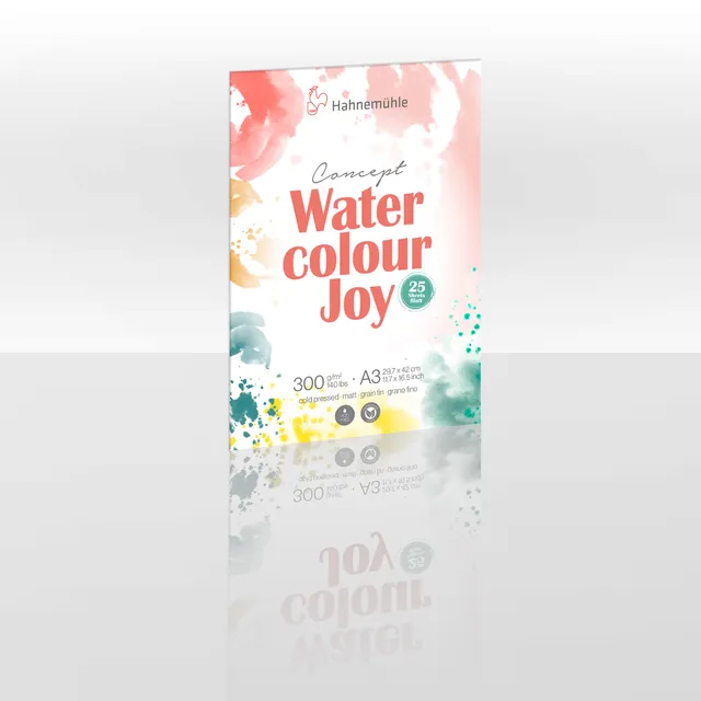 hahnem-hle-concept-watercolour-joy-aquarellblock-din-a3-25-blatt-300-g-m image 1