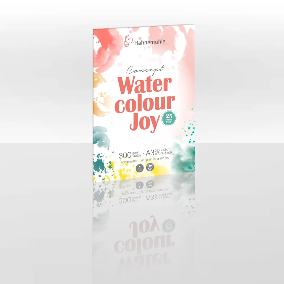 hahnem-hle-concept-watercolour-joy-aquarellblock-din-a3-25-blatt-300-g-m image 1