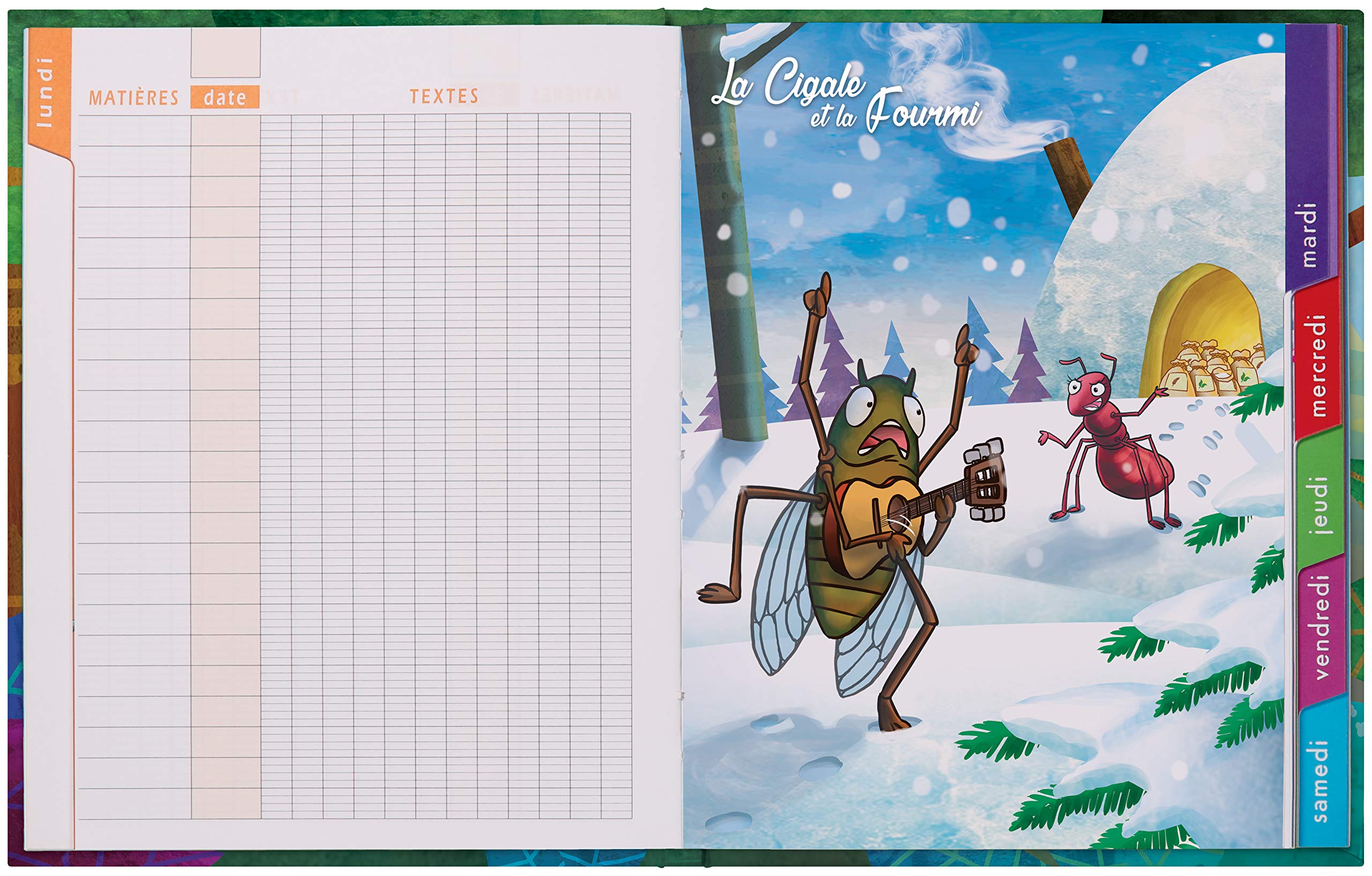 clairefontaine-9699c-schulheft-textoclair-les-fables-de-la-fontaine-17x22-cm-90- image 3