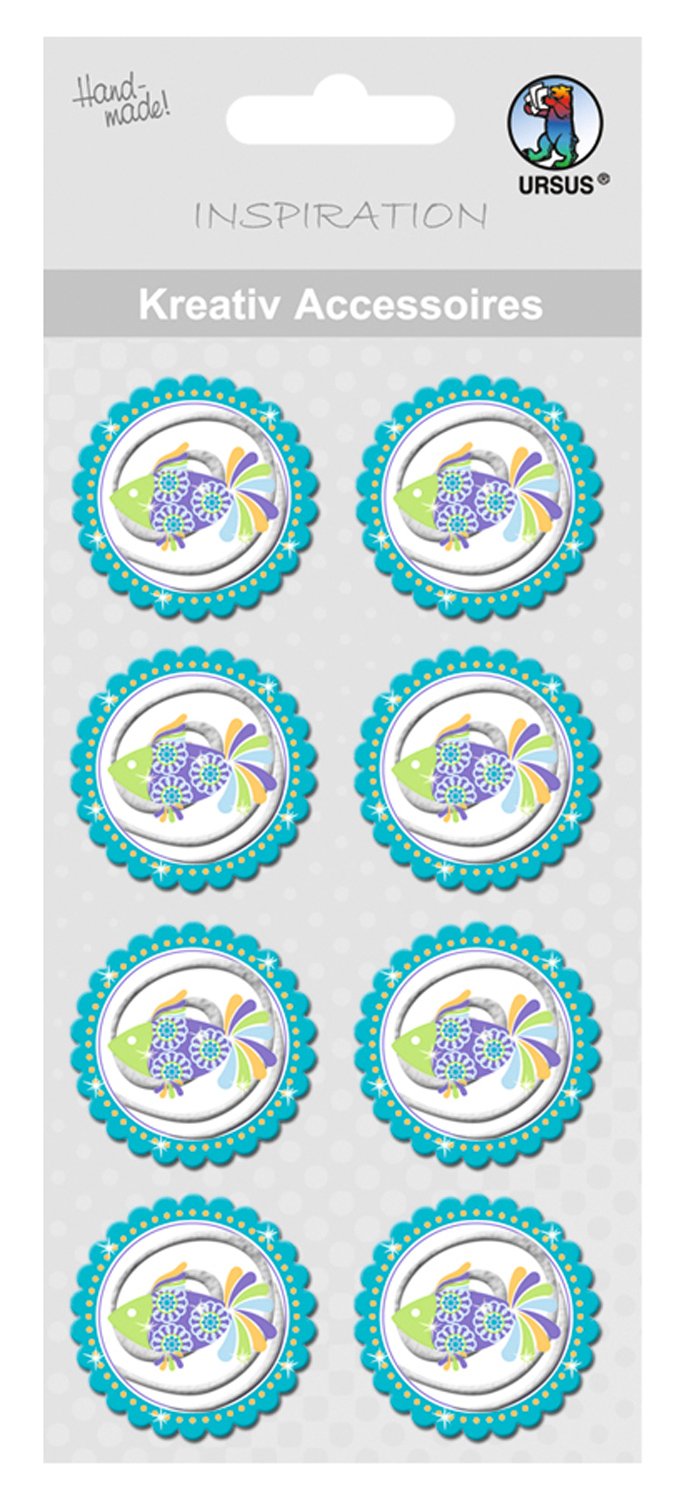ursus-564000283-kreativ-accessoires-fische-sticker-selbstklebend-rot-orange-8-st image 7