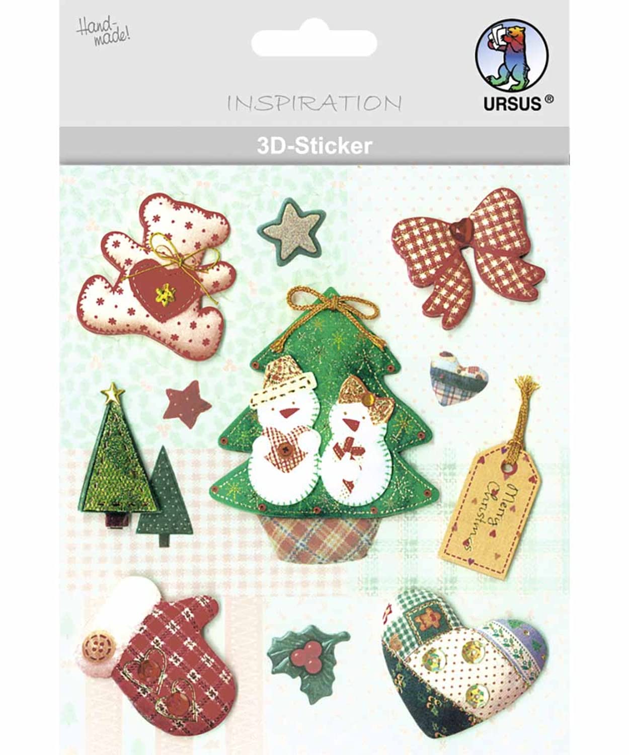 ursus-56330010-3d-sticker-set-christmas-7-bogen-selbstklebend image 5