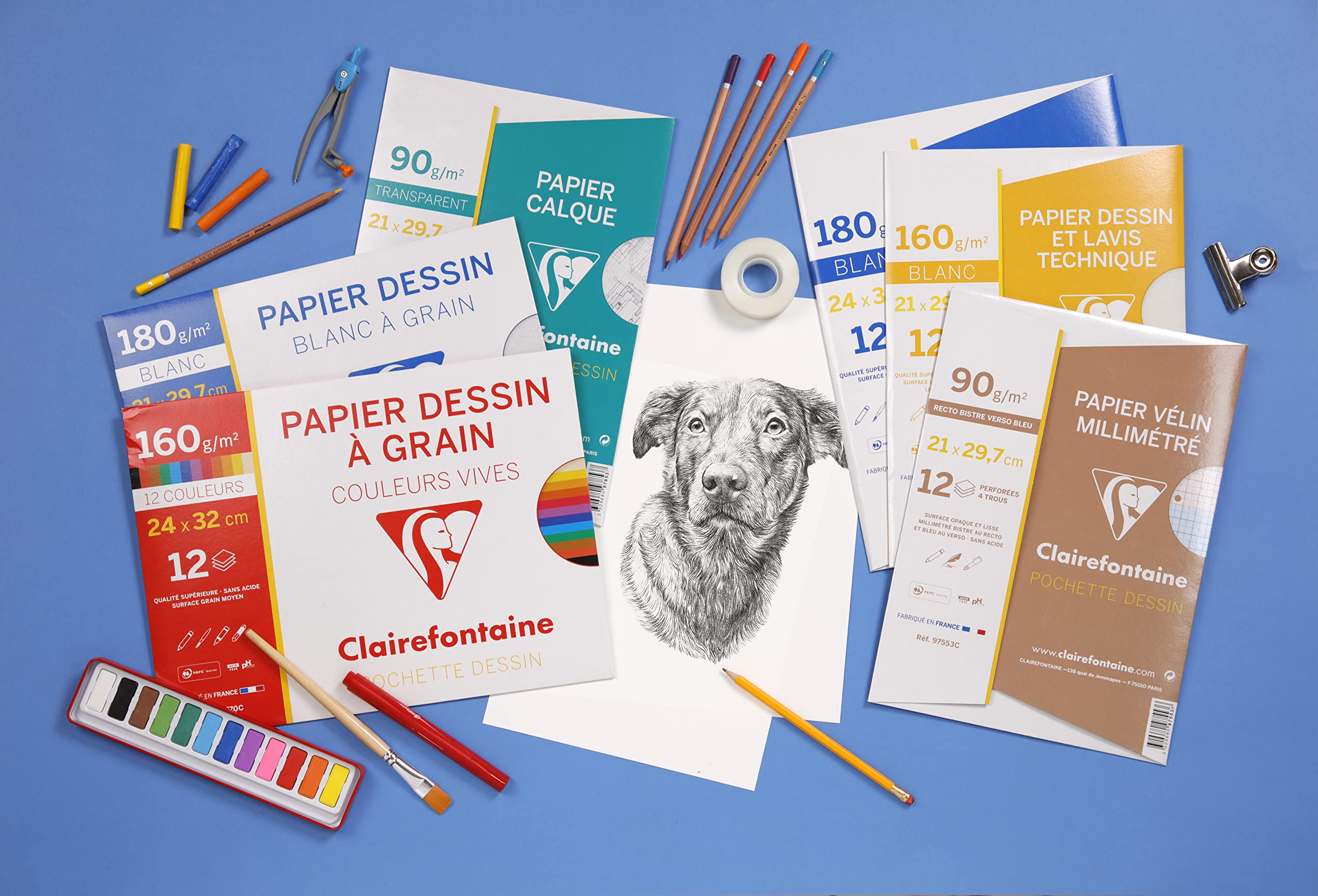 clairefontaine-96852c-transparentpapier-mappe-a4-12-blatt-70-75g-transparent image 6