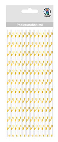 ursus-56850009-papierstrohhalme-mit-herzen-gold-gr-e-s-19-5-cm-24-st-ck image 2