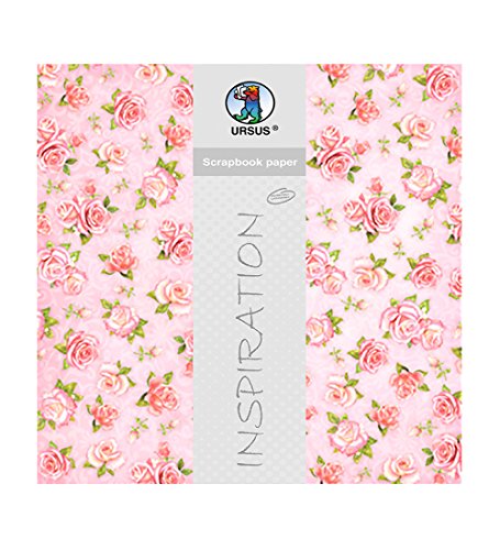 ursus-70300081-premium-glitter-scrapbook-paper-rosen-30-5-x-30-5-cm-5-blatt-desi image 3