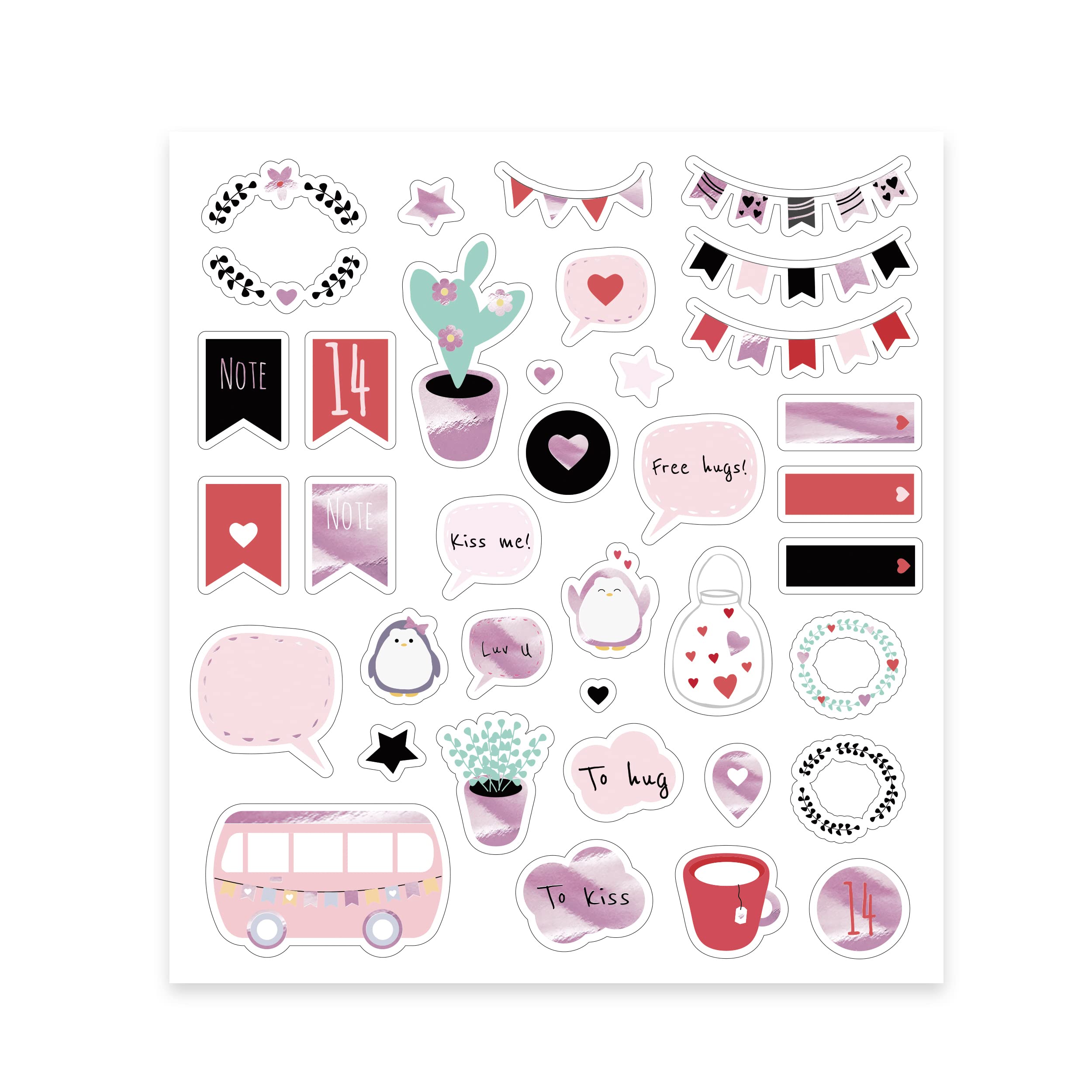 ursus-59540006f-glitzer-sticker-bullet-journal-130-st-ck image 4