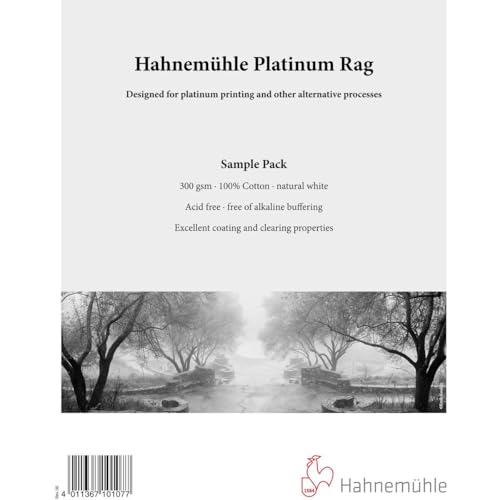 hahnem-hle-platinum-rag-fine-art-papier-sample-pack-21-6x27-9cm-5-blatt-naturwei image 3