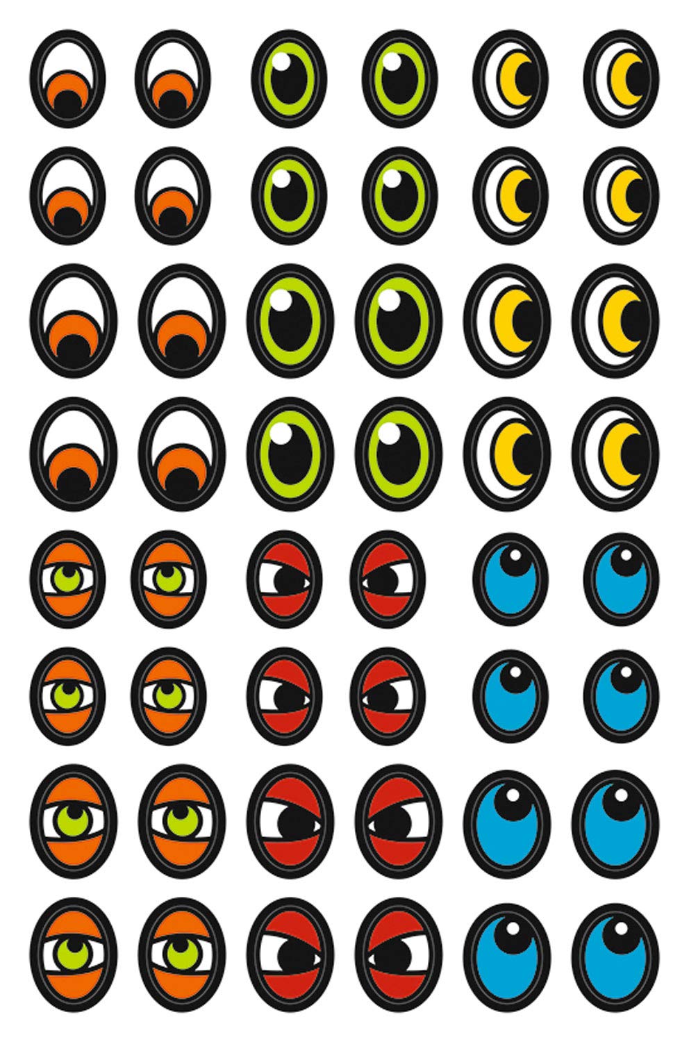 ursus-59520006f-sticker-augen-bunt-selbstklebend-100-augenpaare image 2