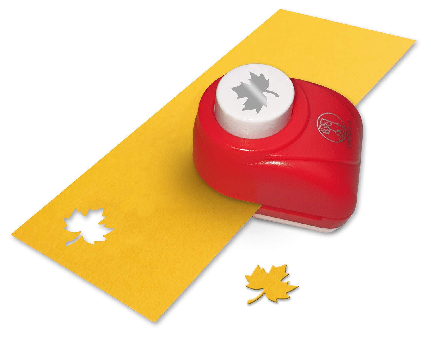 ursus-motivlocher-klein-ahornblatt-16-mm-motivstanzer-rot-f-r-160-220-g-qm image 2
