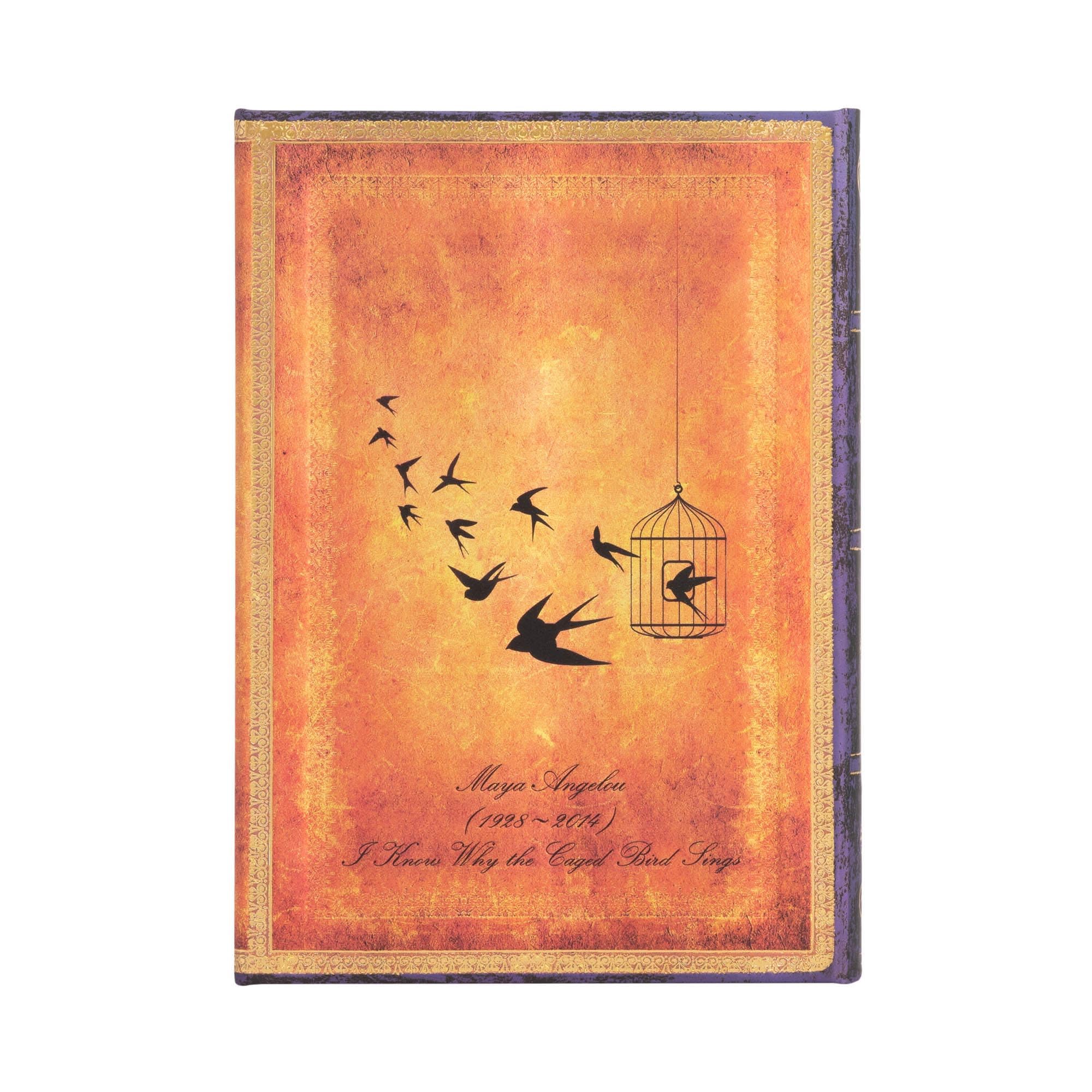 paperblanks-angelou-i-know-why-the-caged-bird-sings-midi-liniert-hardcover-journ image 2