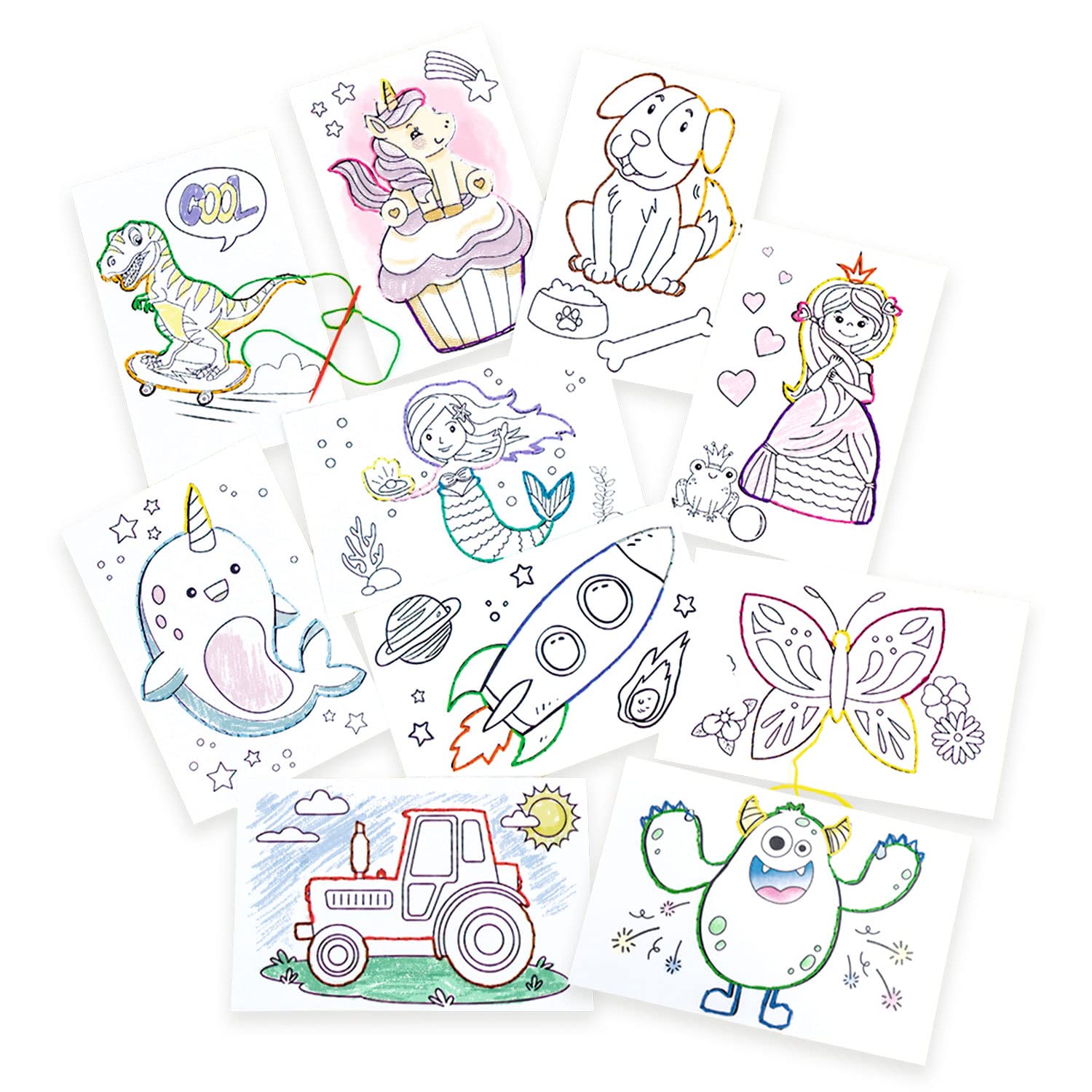 ursus-ausn-hkarten-f-r-kinder-50-wei-e-stickkarten-11-x-17-cm-300-g-qm-mit-motiv image 2