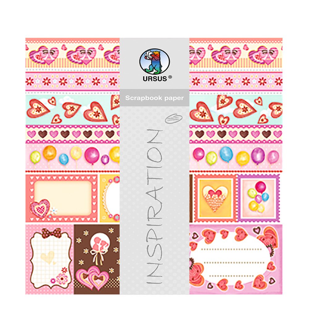 ursus-703000256-premium-glitter-scrapbook-paper-lovers-30-5-x-30-5-cm-5-blatt image 1