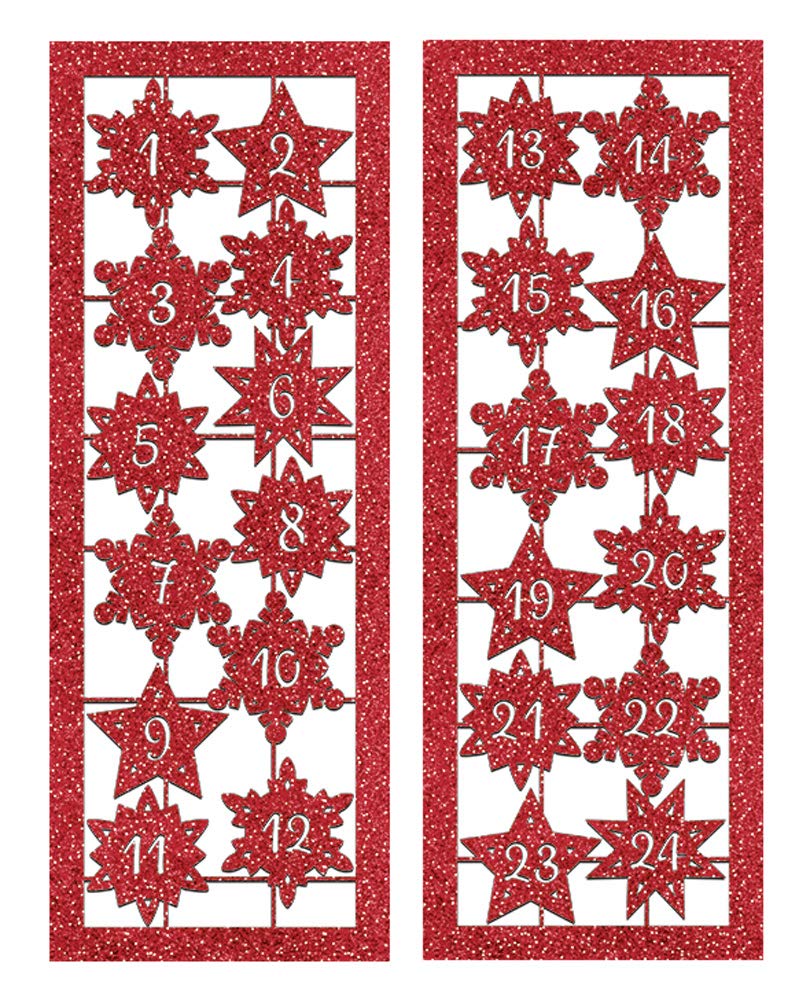 ursus-designzahlen-adventszahlen-rubinrot-glitterkarton-1-24-2-bogen image 2