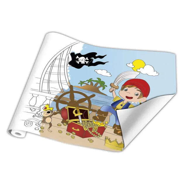 clairefontaine-freskenpapier-rolle-piraten-10-x-0-50-m-120-g image 1
