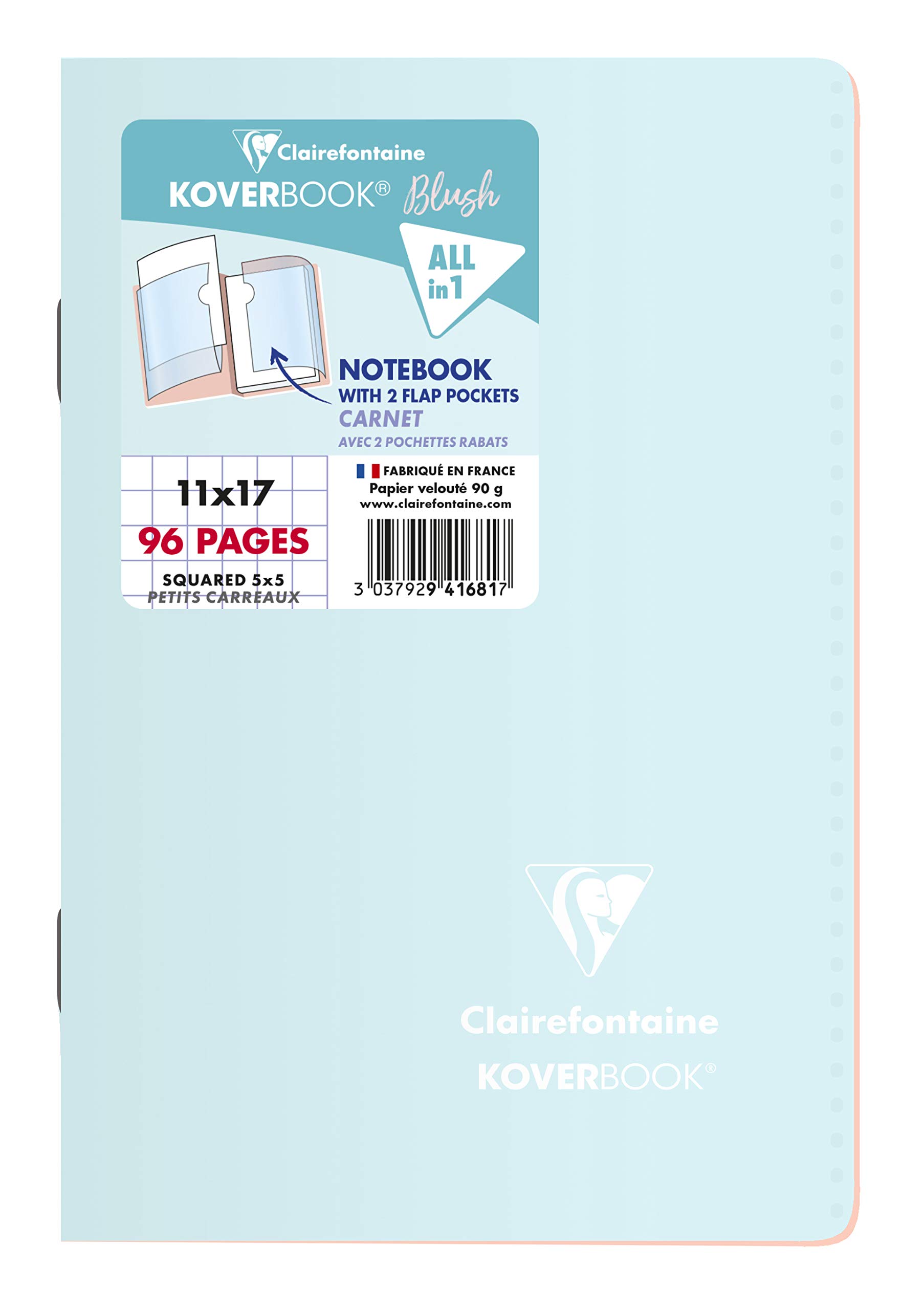 clairefontaine-koverbook-heft-11x17cm-48-blatt-kariert-pp-einband-sortiert image 1