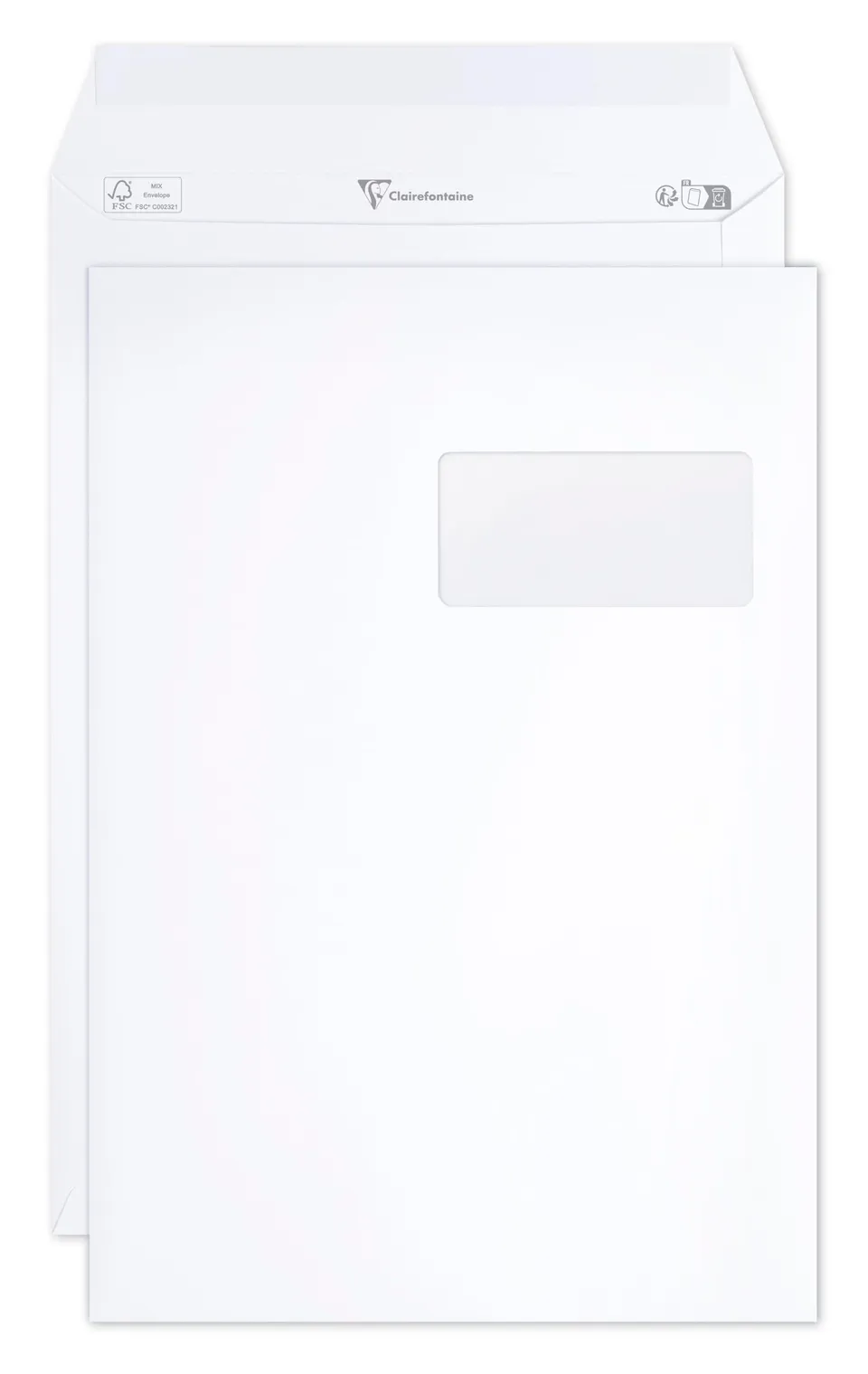 clairefontaine-10250c-versandtaschen-c4-mit-fenster-120g-wei-250-st-ck image 1