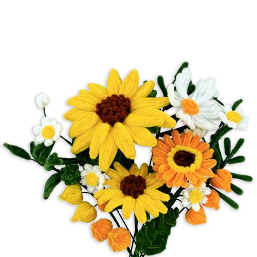 ursus-diy-set-blumen-gelb-27040001-blumenstrau-aus-chenilledraht-basteln image 6