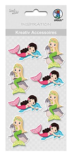 ursus-kreativ-accessoires-meerjungfrau-2-selbstklebend-8-st-ck-mermaid image 2