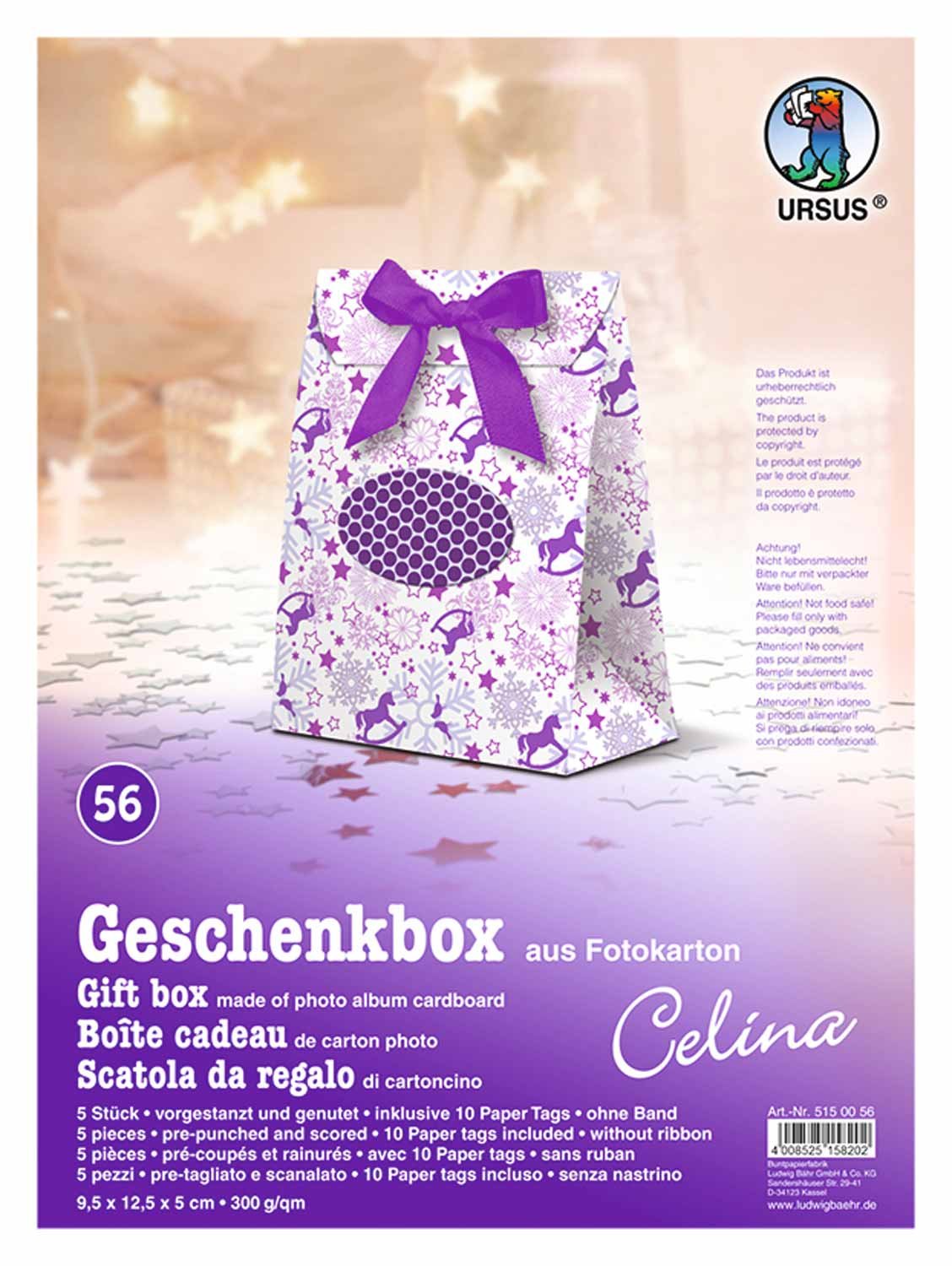 ursus-geschenkbox-celina-schneestern-rot-5-boxen-aus-fotokarton-300-g-qm-mit-pap image 4