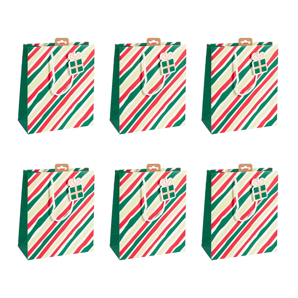 clairefontaine-geschenktasche-m-21-5-x-10-x-25-3-cm-hohoho-weihnachten-rot-gr-n- image 1