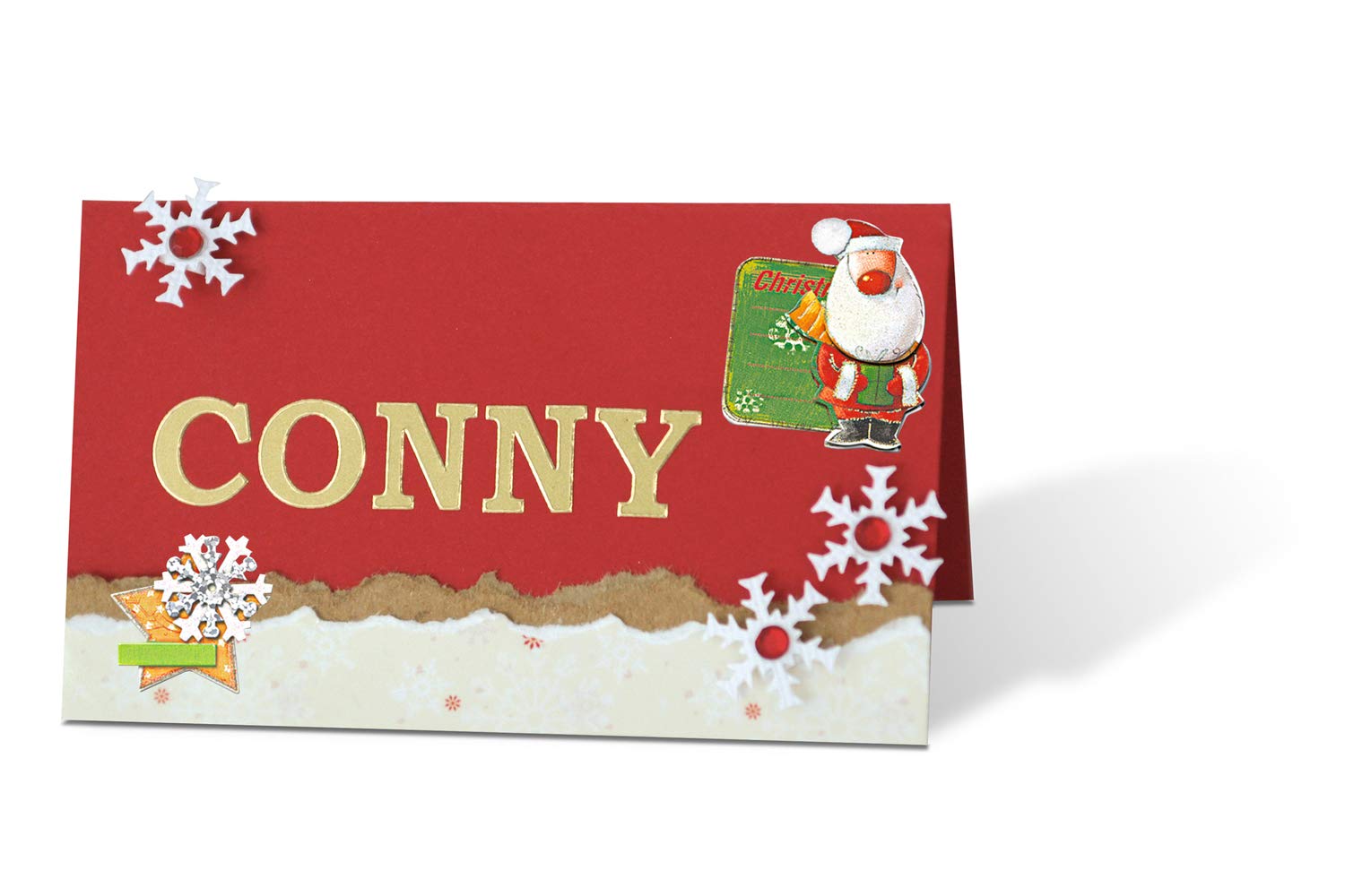 ursus-564000250-kreativ-accessoires-weihnachtsmann-und-schneestern-6-selbstklebe image 2