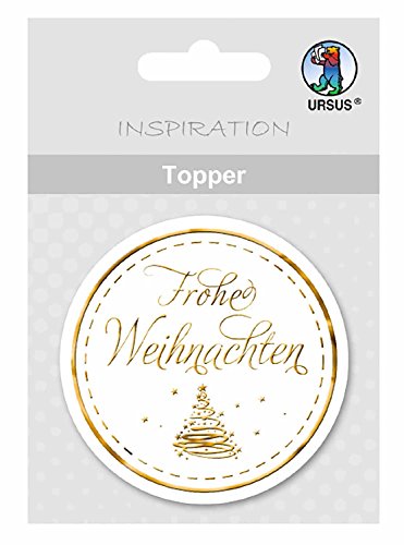 ursus-topper-frohe-weihnachten-wei-gold-6-5-cm-8-st-ck image 5