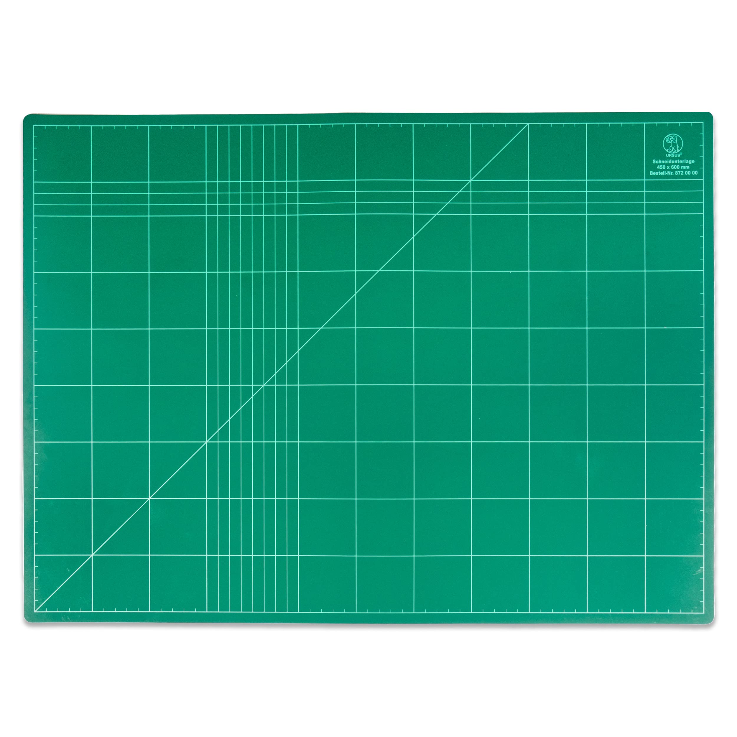 ursus-schneidunterlage-45-x-60-cm-3-mm-bastelmatte-gr-n-mit-raster image 1