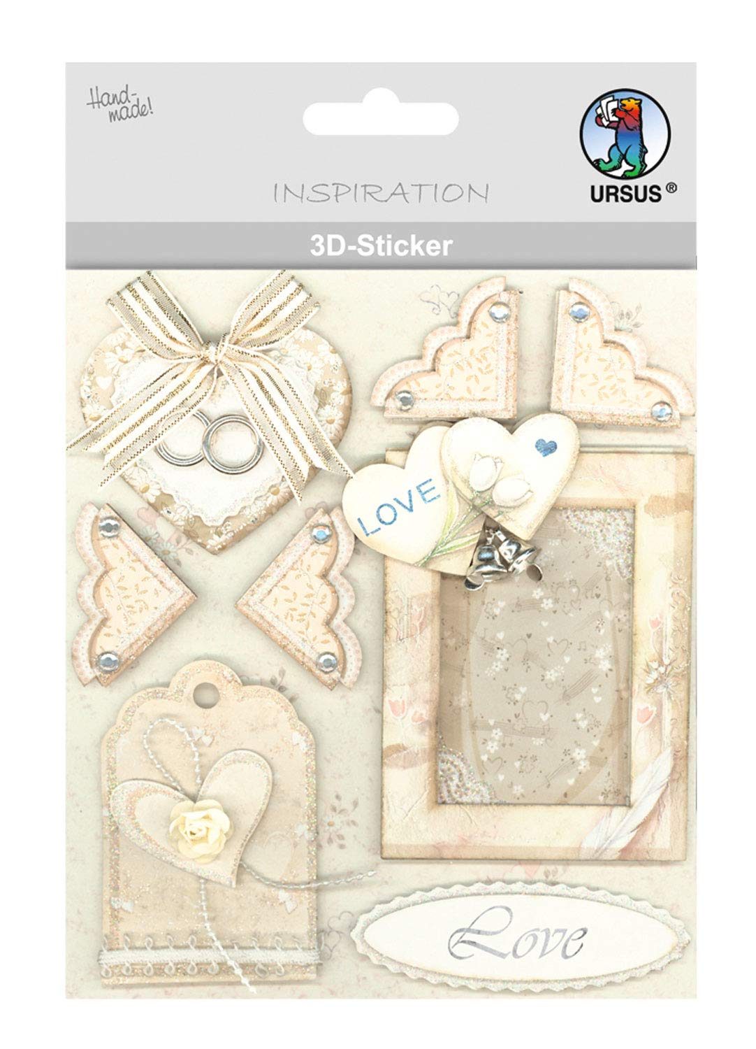 ursus-56420098-3d-sticker-hochzeit-motiv-98-selbstklebend-mehrlagig image 1