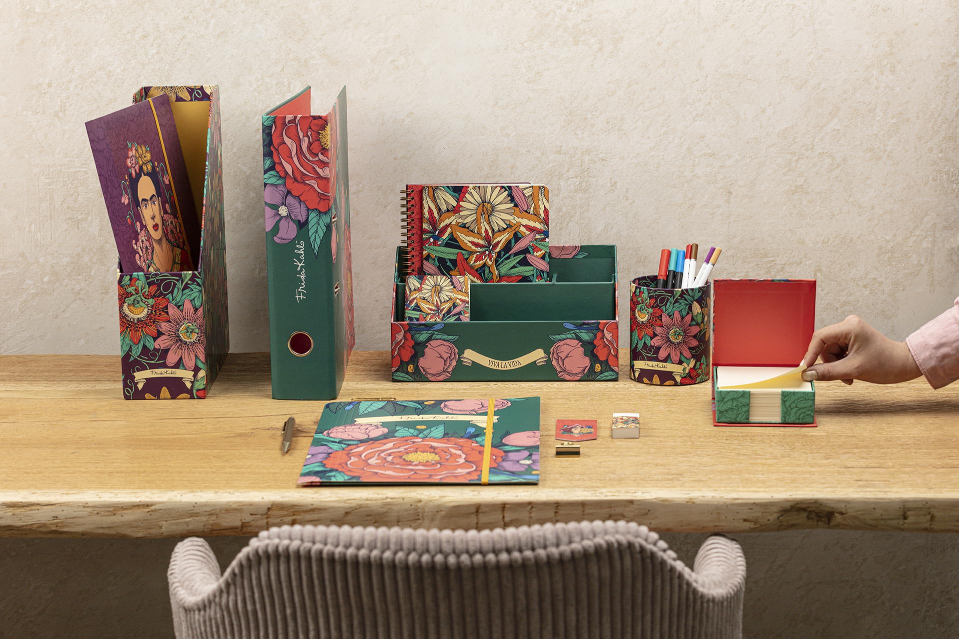 clairefontaine-frida-kahlo-briefablage-116227c-25-x-10-x-14-cm-blumen-design image 6