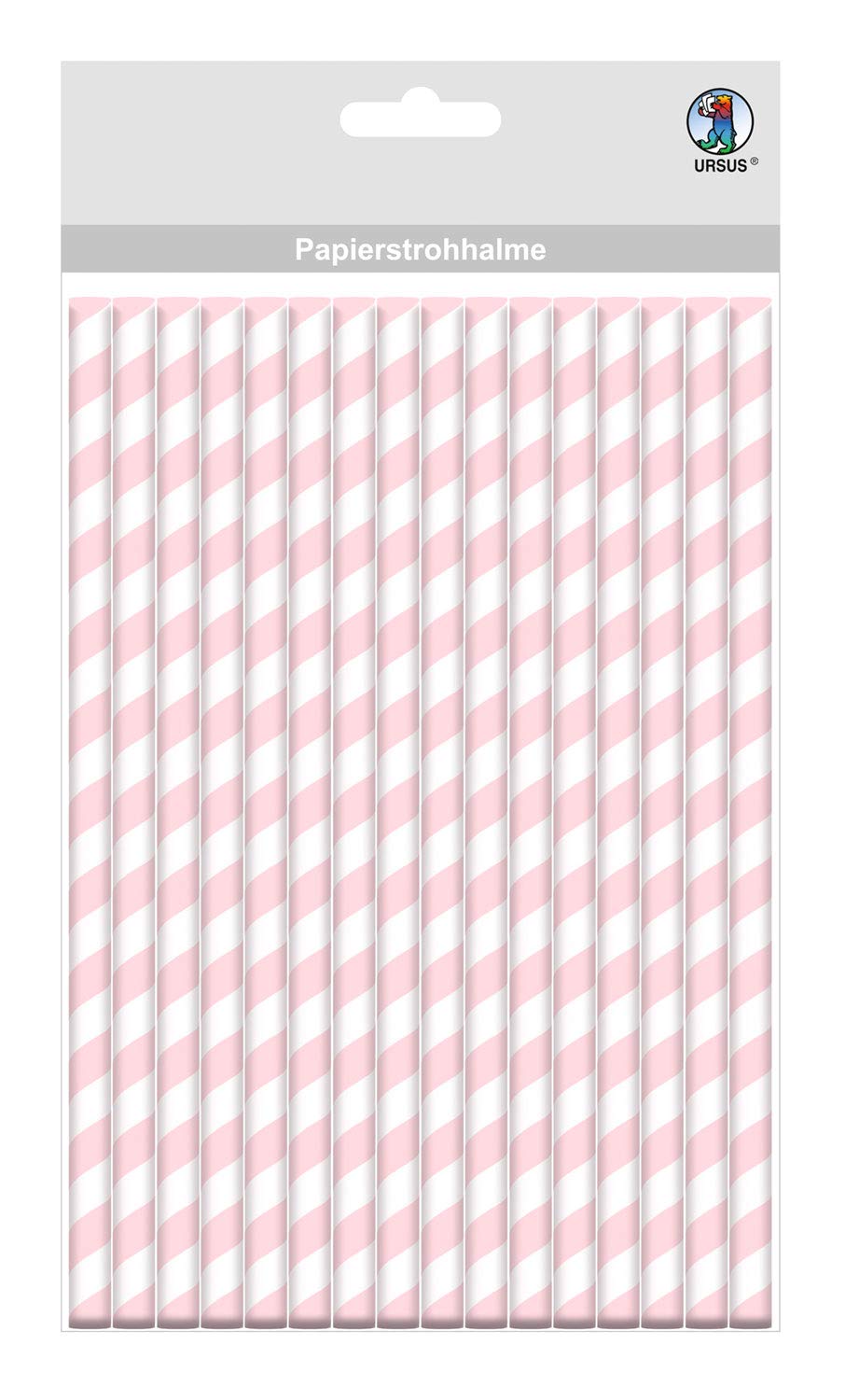 ursus-56750004-papierstrohhalme-mit-streifen-rosa-gr-e-s-24-st-ck image 1