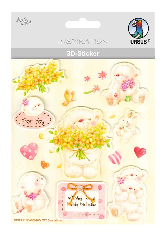 ursus-56420010-3d-sticker-everyday-motiv-10-selbstklebend image 1