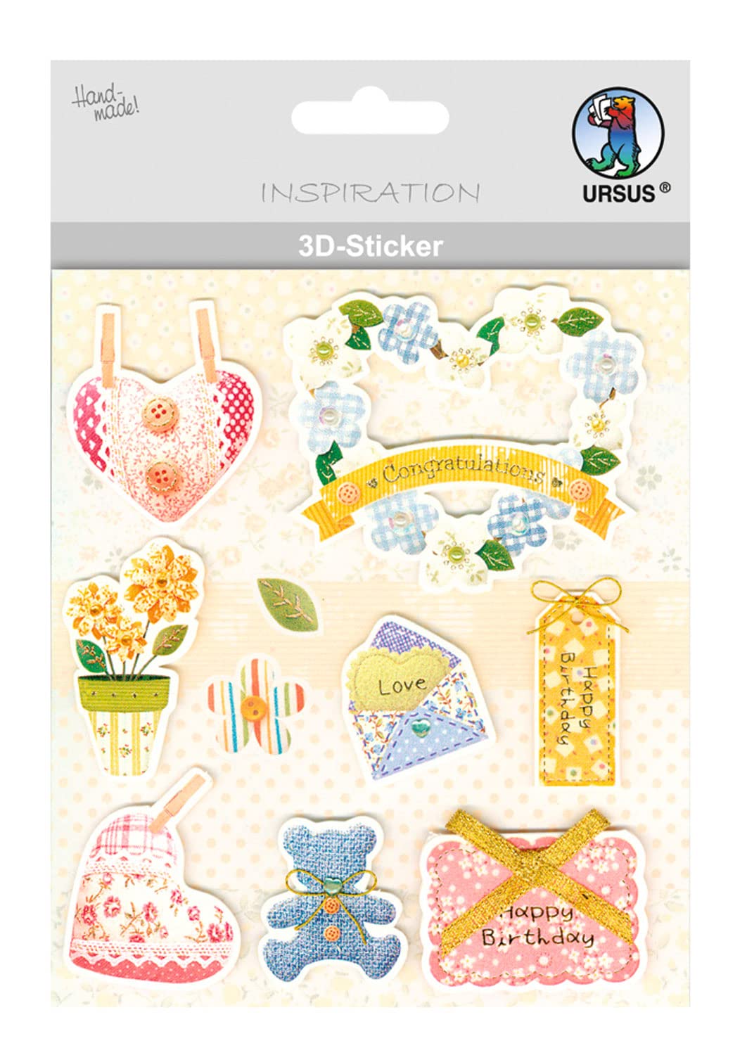 ursus-56420014-3d-sticker-everyday-motiv-14-selbstklebend image 1