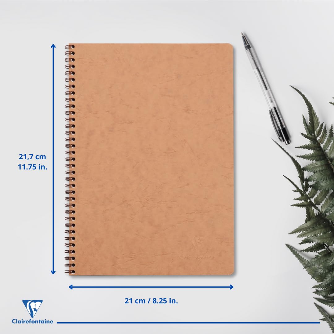 clairefontaine-spiralbuch-age-bag-a4-liniert-mit-rand-50-blatt-braun image 2