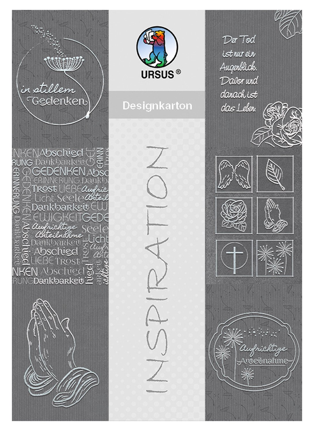 ursus-62314603f-designkarton-kondolenz-din-a4-200-g-qm-5-blatt-motiv-3-silber-fo image 4