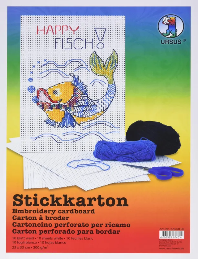 ursus-2780000-stickkarton-23-x-33-cm-300-g-qm-10-blatt-wei-unbedruckt image 1