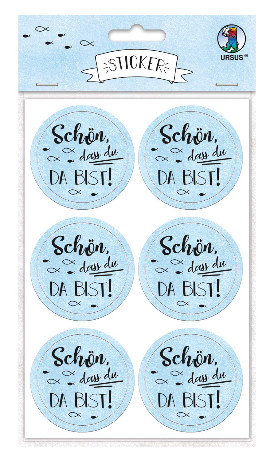 ursus-59510017f-sticker-sch-n-dass-du-da-bist-hellblau-24-st-ck-selbstklebend-4- image 1