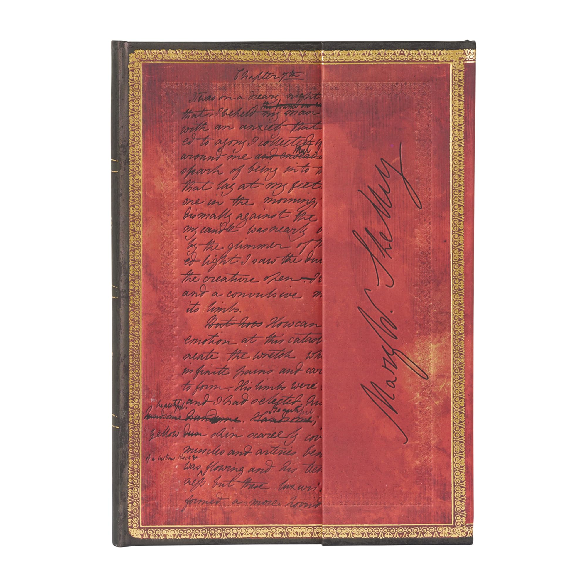 paperblanks-mary-shelley-frankenstein-midi-journal-liniert-mit-klappumschlag image 1
