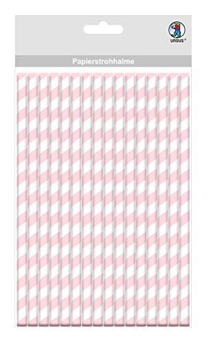 ursus-56750004-papierstrohhalme-mit-streifen-rosa-gr-e-s-24-st-ck image 2