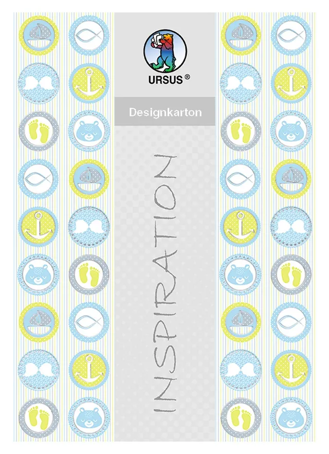 ursus-62364601f-designkarton-meine-taufe-jungen-din-a4-200-g-qm-25-blatt-silber- image 1