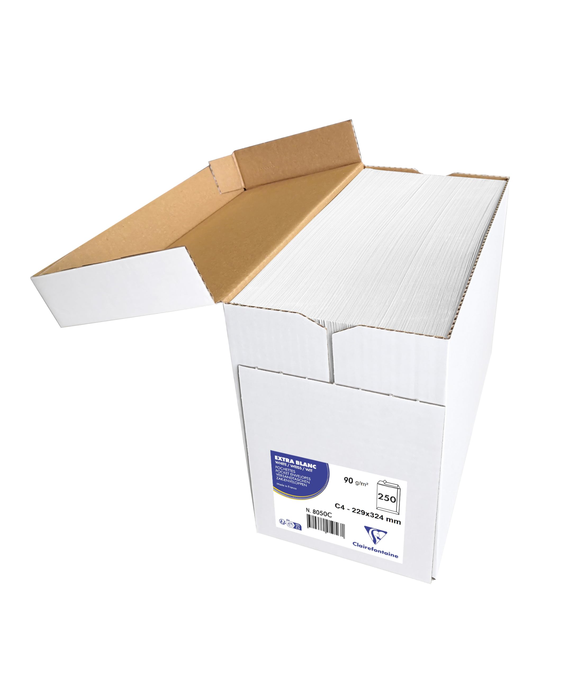 clairefontaine-8050c-versandtaschen-c4-229x324-mm-selbstklebend-90-g-250-st-ck-w image 2
