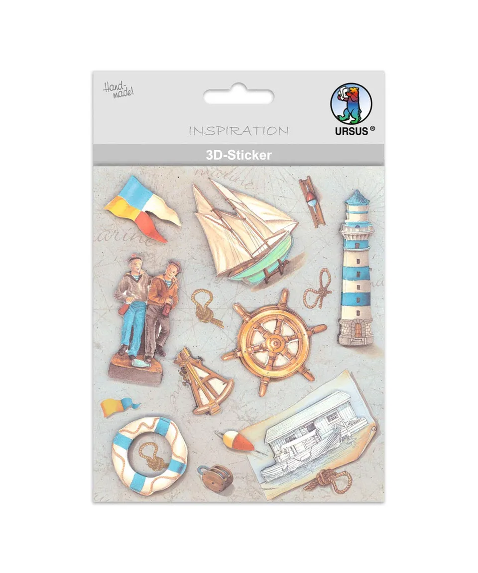 ursus-56420019-3d-sticker-maritime-motive-1-selbstklebend-mehrlagig image 1