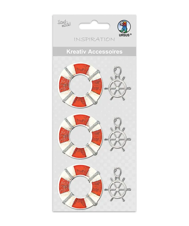 ursus-564000158-kreativ-accessoires-steuerrad-und-rettungsring-6-selbstklebende- image 1