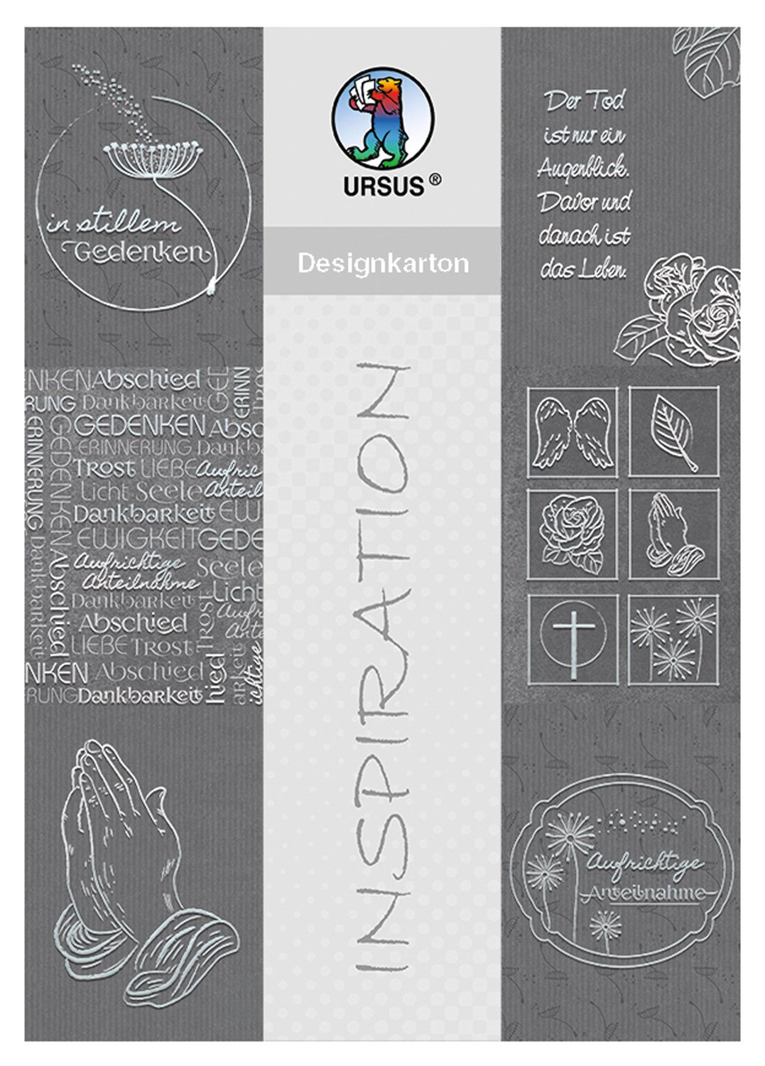 ursus-62314603f-designkarton-kondolenz-din-a4-200-g-qm-5-blatt-motiv-3-silber-fo image 5