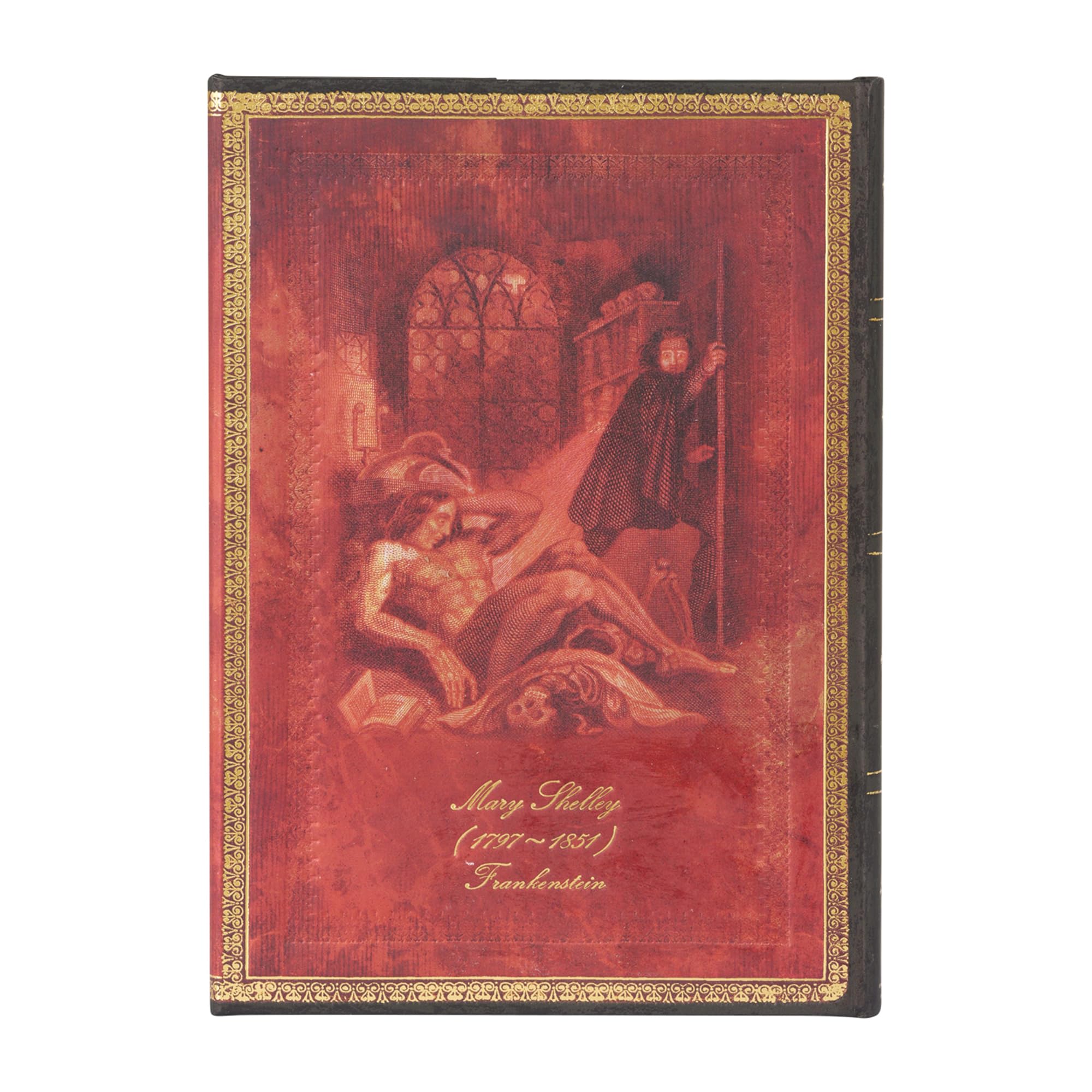 paperblanks-mary-shelley-frankenstein-midi-journal-liniert-mit-klappumschlag image 2