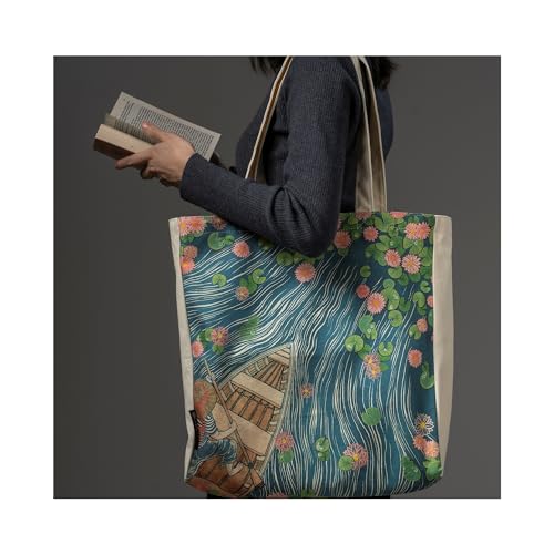 paperblanks-living-with-yuko-lotus-river-canvas-bag image 6