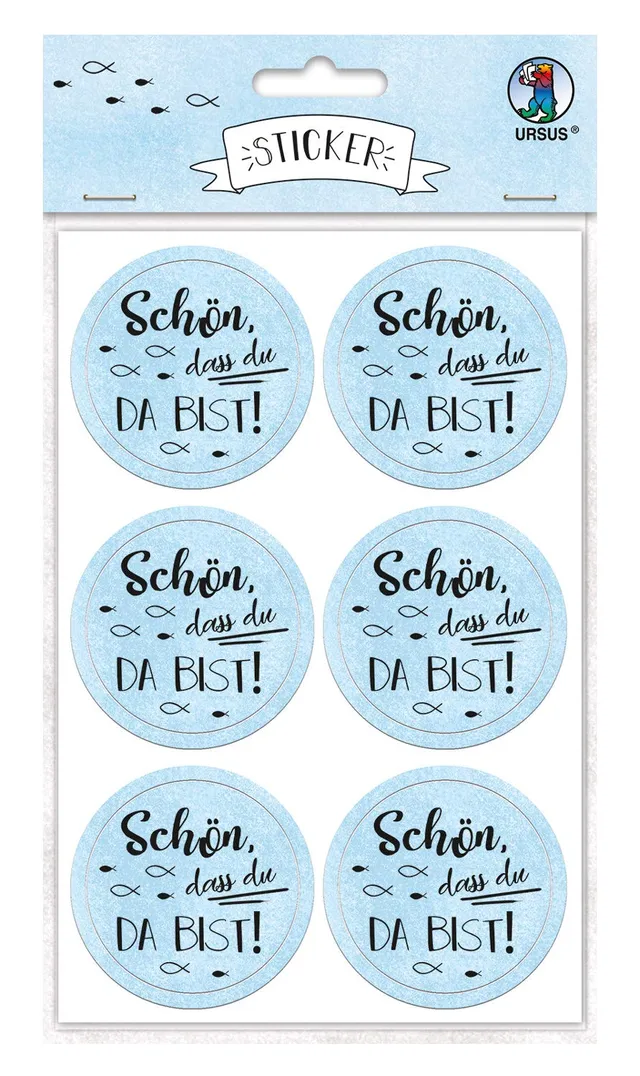 ursus-59510017f-sticker-sch-n-dass-du-da-bist-hellblau-24-st-ck-selbstklebend-4- image 1